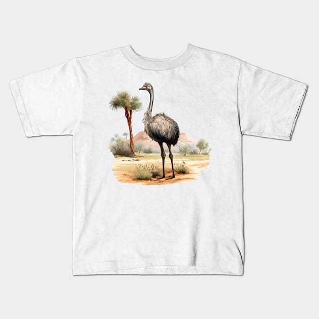 Ostrich Kids T-Shirt by zooleisurelife